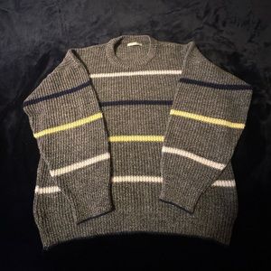 Vintage Men's Geoffrey Beene Chunky Striped Knit Sweater size XL